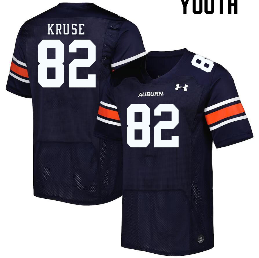 Youth #82 Jake Kruse Auburn Tigers College Football Jerseys Stitched-Navy